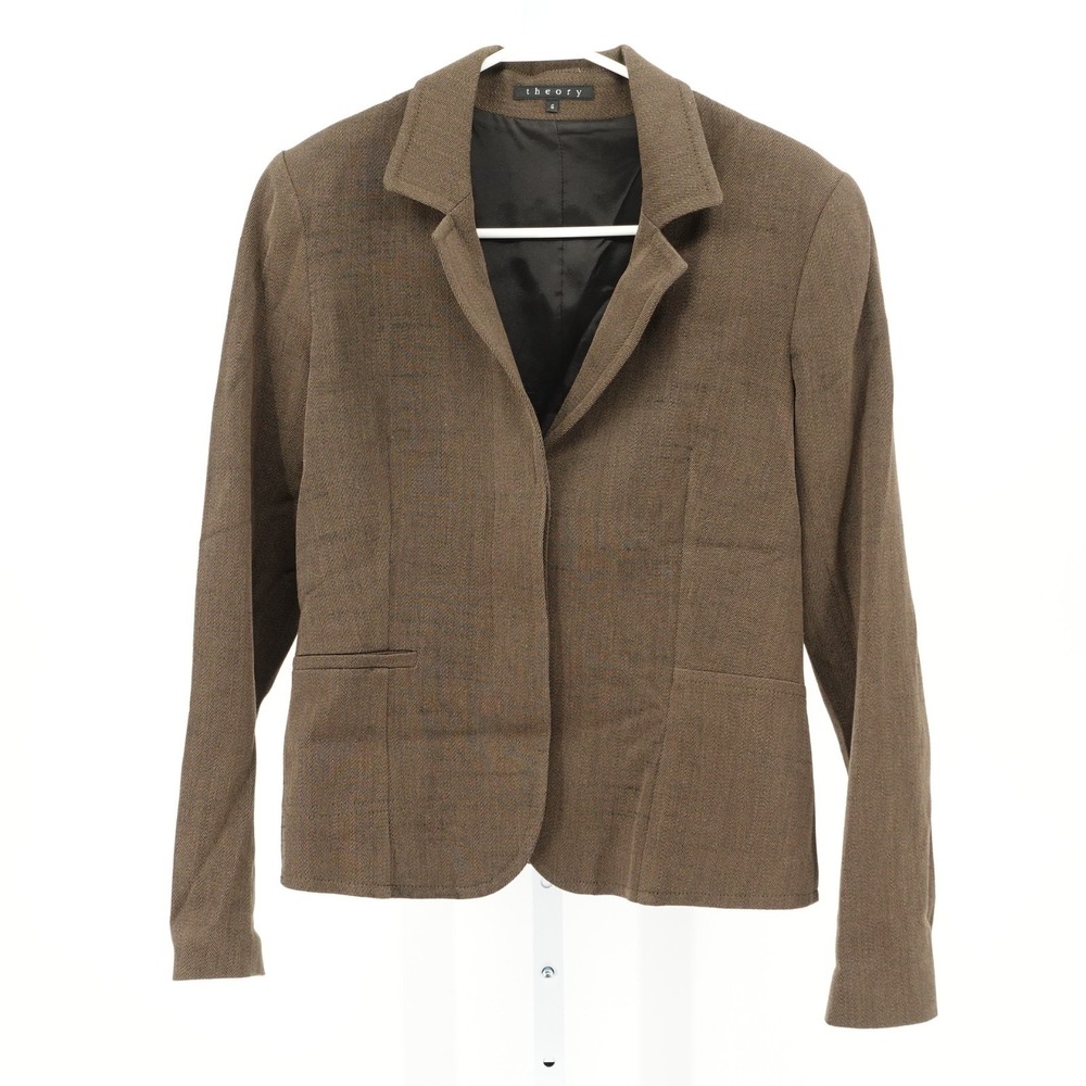 Theory Blazer SZ 6 Wool Blend Business Casual Career Modern Contemporary Preppy